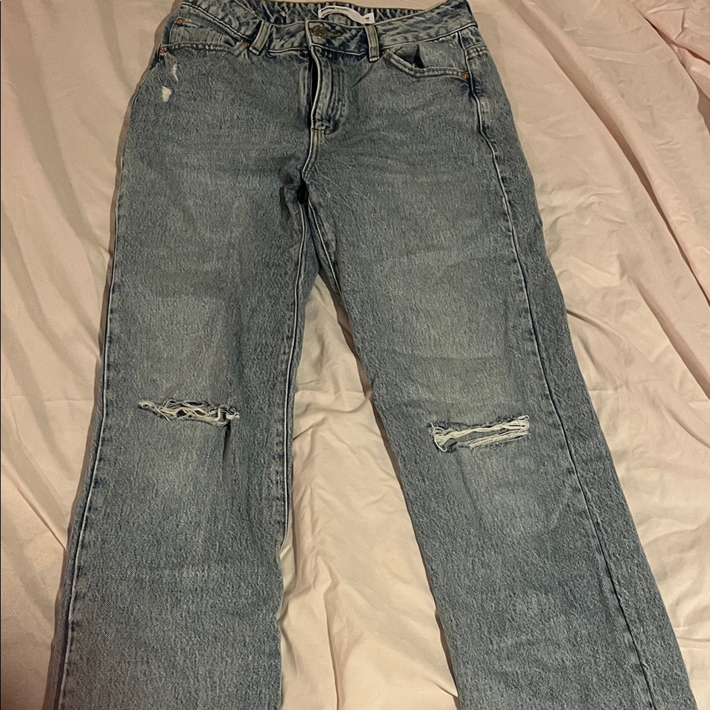 Garage Light Blue Distressed Boyfriend Jeans